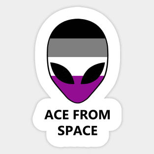 Ace From Space Asexuality Pride Alien Sticker